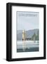 Lake Vynwry (Welsh Language) - Dave Thompson Contemporary Travel Print-Dave Thompson-Framed Giclee Print