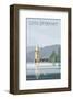 Lake Vynwry (Welsh Language) - Dave Thompson Contemporary Travel Print-Dave Thompson-Framed Giclee Print