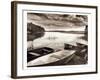 LAKE W BOATS-null-Framed Art Print