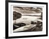 LAKE W BOATS-null-Framed Art Print