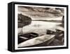 LAKE W BOATS-null-Framed Stretched Canvas