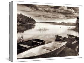 LAKE W BOATS-null-Stretched Canvas