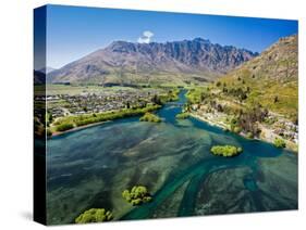 Lake Wakatipu, Kawarau River, and The Remarkables, Queenstown, South Island, New Zealand-David Wall-Stretched Canvas
