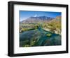 Lake Wakatipu, Kawarau River, and The Remarkables, Queenstown, South Island, New Zealand-David Wall-Framed Photographic Print