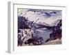 Lake Walchen Surrounded by Mountains, 1925-Lovis Corinth-Framed Giclee Print