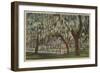 Lake Wales, FL - Outdoor View of Shuffleboard Court-Lantern Press-Framed Art Print