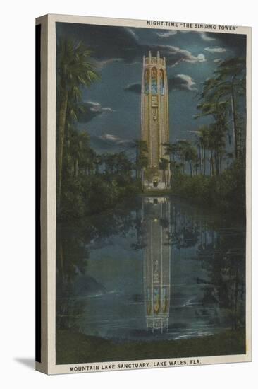 Lake Wales, FL - View of Mt. Lake & Singing Tower-Lantern Press-Stretched Canvas