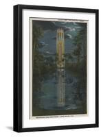 Lake Wales, FL - View of Mt. Lake & Singing Tower-Lantern Press-Framed Art Print