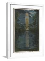 Lake Wales, FL - View of Mt. Lake & Singing Tower-Lantern Press-Framed Art Print