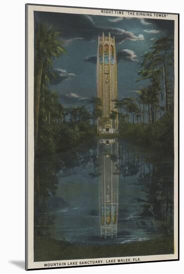 Lake Wales, FL - View of Mt. Lake & Singing Tower-Lantern Press-Mounted Art Print