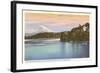 Lake Washington Boulevard and Mt. Rainier, Washington-null-Framed Art Print