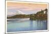 Lake Washington Boulevard and Mt. Rainier, Washington-null-Mounted Art Print