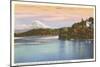 Lake Washington Boulevard and Mt. Rainier, Washington-null-Mounted Art Print