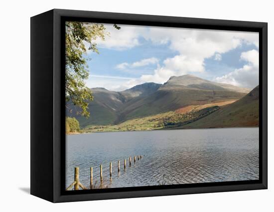 Lake Wastwater with Scafell Pike 3210Ft, and Scafell 3161Ft, Wasdale Valley, Cumbria-James Emmerson-Framed Stretched Canvas