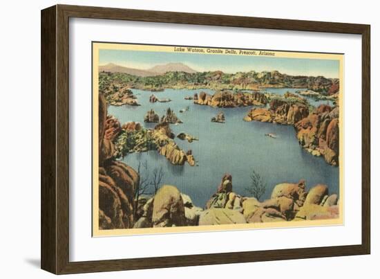 Lake Watson, Granite Dells, Prescott, Arizona-null-Framed Art Print