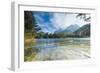 Lake Weissensee surrounded by woods with the Alps in the background, Biberwier, Carinthia, Tyrol, A-Roberto Moiola-Framed Photographic Print