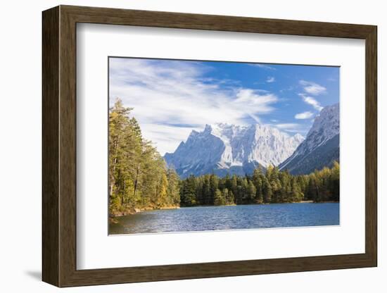 Lake Weissensee surrounded by woods with the Alps in the background, Biberwier, Carinthia, Tyrol, A-Roberto Moiola-Framed Photographic Print