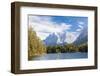 Lake Weissensee surrounded by woods with the Alps in the background, Biberwier, Carinthia, Tyrol, A-Roberto Moiola-Framed Photographic Print