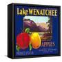 Lake Wenatchee Apple Label - Cashmere, WA-Lantern Press-Framed Stretched Canvas