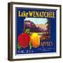 Lake Wenatchee Apple Label - Cashmere, WA-Lantern Press-Framed Art Print