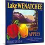 Lake Wenatchee Apple Label - Cashmere, WA-Lantern Press-Mounted Art Print
