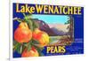 Lake Wenatchee Pear Label-null-Framed Art Print