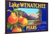 Lake Wenatchee Pear Label-null-Framed Art Print