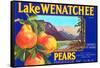 Lake Wenatchee Pear Label-null-Framed Stretched Canvas