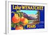 Lake Wenatchee Pear Label-null-Framed Art Print