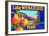 Lake Wenatchee Pear Label-null-Framed Art Print