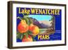 Lake Wenatchee Pear Label-null-Framed Art Print