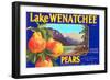 Lake Wenatchee Pear Label-null-Framed Art Print