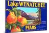 Lake Wenatchee Pear Label-null-Mounted Art Print