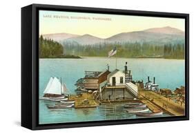 Lake Whatcom, Bellingham, Washington-null-Framed Stretched Canvas