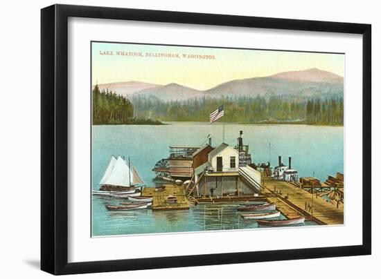 Lake Whatcom, Bellingham, Washington-null-Framed Art Print