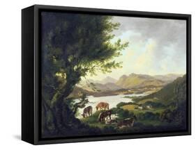 Lake Windemere-Julius Caesar Ibbetson-Framed Stretched Canvas