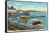 Lake Winnepesaukee, New Hampshire - Seaplanes at the Weirs-Lantern Press-Framed Stretched Canvas
