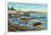 Lake Winnepesaukee, New Hampshire - Seaplanes at the Weirs-Lantern Press-Framed Art Print