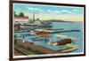 Lake Winnepesaukee, New Hampshire - Seaplanes at the Weirs-Lantern Press-Framed Art Print