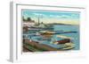 Lake Winnepesaukee, New Hampshire - Seaplanes at the Weirs-Lantern Press-Framed Art Print