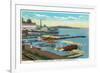 Lake Winnepesaukee, New Hampshire - Seaplanes at the Weirs-Lantern Press-Framed Premium Giclee Print