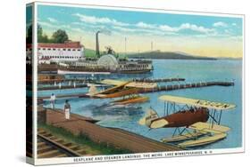 Lake Winnepesaukee, New Hampshire - Seaplanes at the Weirs-Lantern Press-Stretched Canvas