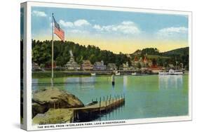 Lake Winnipesaukee, Maine - Interlaken Park View of the Weirs-Lantern Press-Stretched Canvas