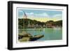 Lake Winnipesaukee, Maine - Interlaken Park View of the Weirs-Lantern Press-Framed Art Print