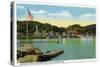 Lake Winnipesaukee, Maine - Interlaken Park View of the Weirs-Lantern Press-Stretched Canvas