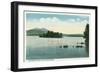 Lake Winnipesaukee, Maine - Lake View of the Belknap Mountains-Lantern Press-Framed Art Print