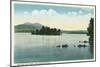 Lake Winnipesaukee, Maine - Lake View of the Belknap Mountains-Lantern Press-Mounted Art Print