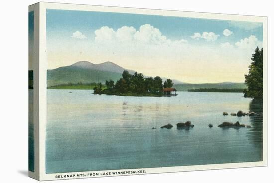 Lake Winnipesaukee, Maine - Lake View of the Belknap Mountains-Lantern Press-Stretched Canvas