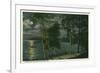 Lake Winnipesaukee, Maine - Moonlit Scene on the Lake-Lantern Press-Framed Premium Giclee Print