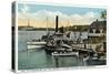 Lake Winnipesaukee, Maine - Mt. Washington, Gov. Endicott Steamers Docked-Lantern Press-Stretched Canvas